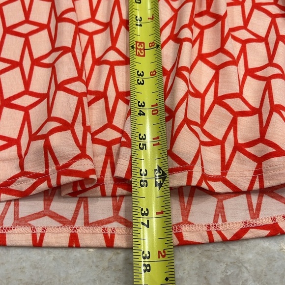 Stitch Fix 41 Hawthorn | Faux Wrap Dress | Pink Red Renesme Geo | Medium - Picture 5 of 11